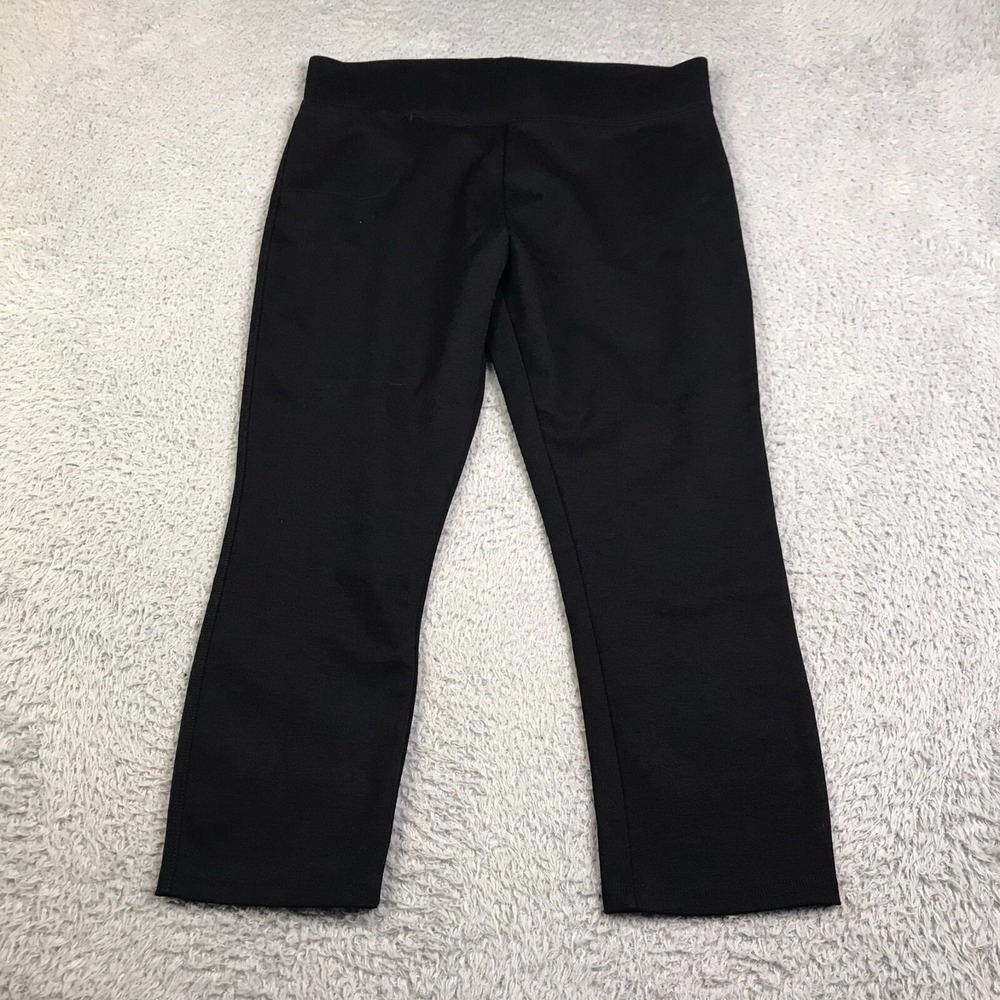 American Giant Pants Womens 10 Black Pull On Relaxed Straight Stretch Knit